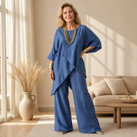 🔥 FINAL HOURS — Women's Chic Asymmetric Two-Piece Set | Effortless Everyday Style