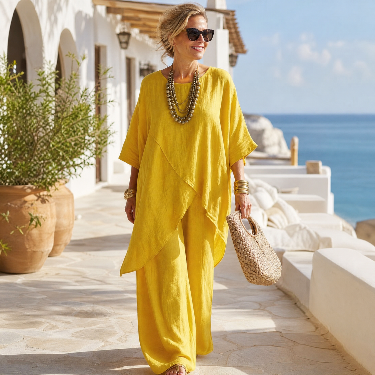 🔥 FINAL HOURS — Women's Chic Asymmetric Two-Piece Set | Effortless Everyday Style