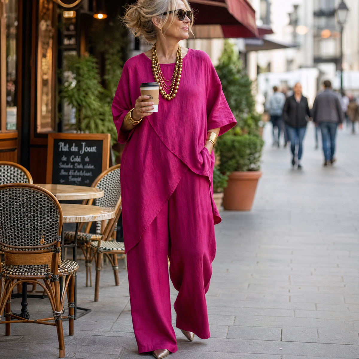 🔥 FINAL HOURS — Women's Chic Asymmetric Two-Piece Set | Effortless Everyday Style