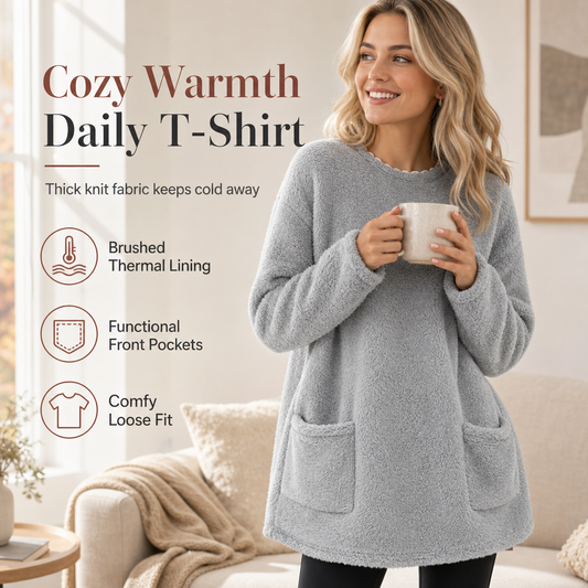 🍂🔥 FINAL HOURS — Women's Warm Crew-Neck Long-Sleeve Top | Cozy Everyday Comfort