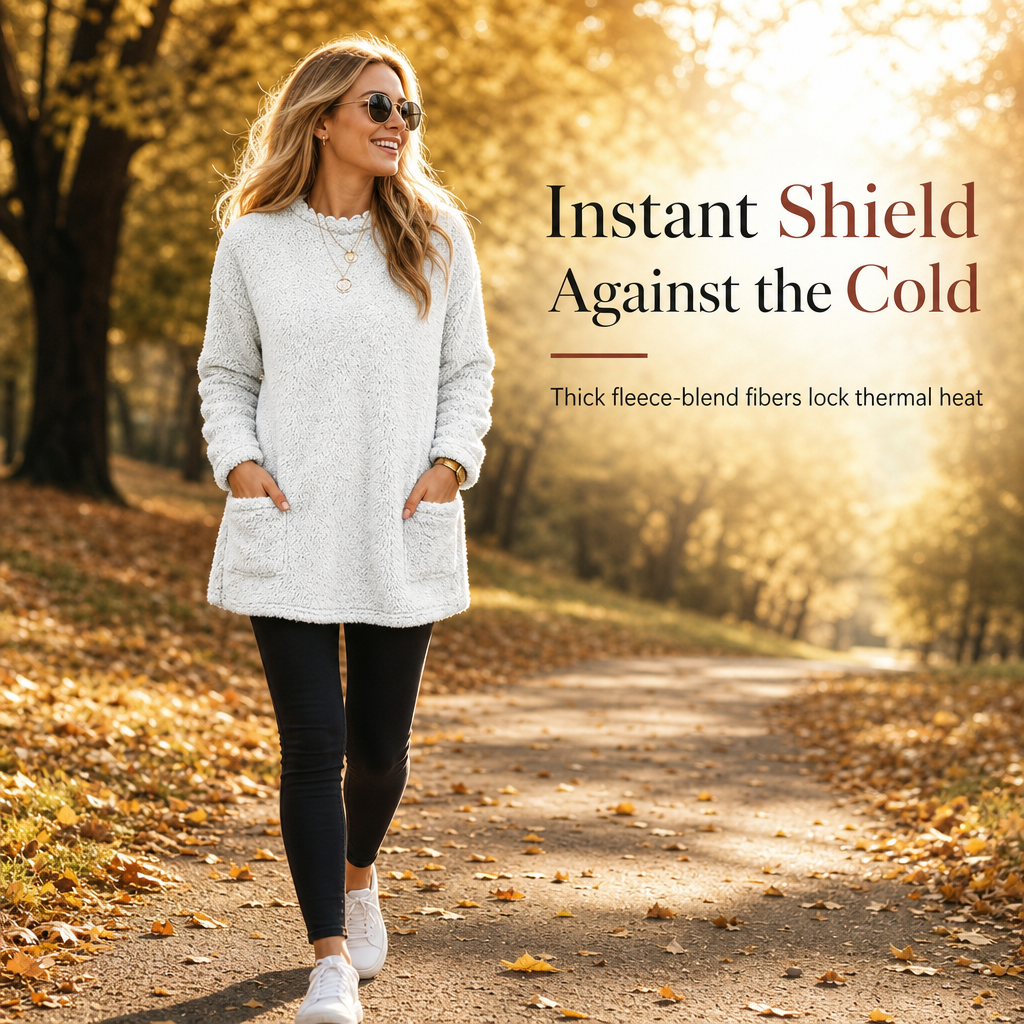 🍂🔥 FINAL HOURS — Women's Warm Crew-Neck Long-Sleeve Top | Cozy Everyday Comfort