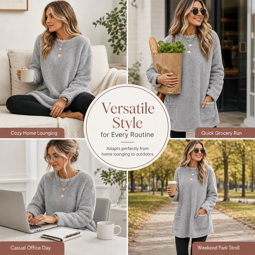 🍂🔥 FINAL HOURS — Women's Warm Crew-Neck Long-Sleeve Top | Cozy Everyday Comfort