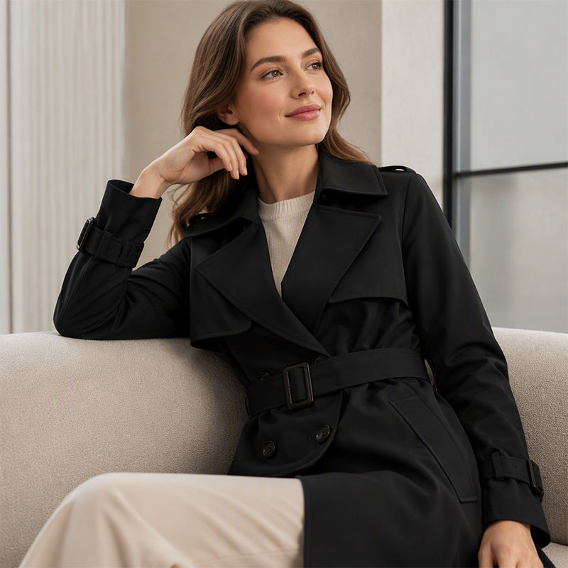Drapes evenly, exudes enduring elegance—a high-quality, timeless trench coat🧥✨