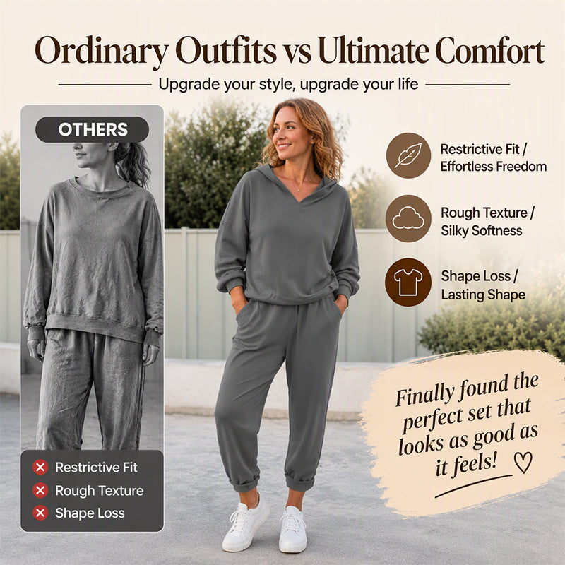🔥 FINAL HOURS — Women's Hooded Sweatshirt & Lounge Pants Set | Cozy Everyday Comfort