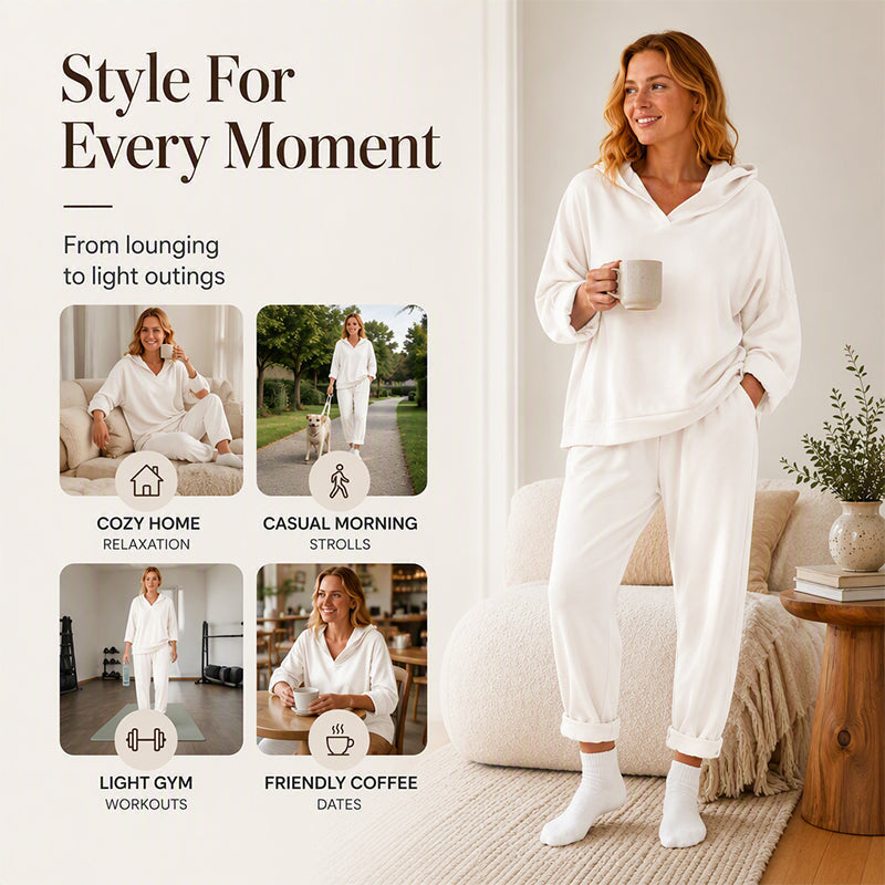 🔥 FINAL HOURS — Women's Hooded Sweatshirt & Lounge Pants Set | Cozy Everyday Comfort
